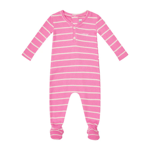 Crew Waffle Romper - Pink