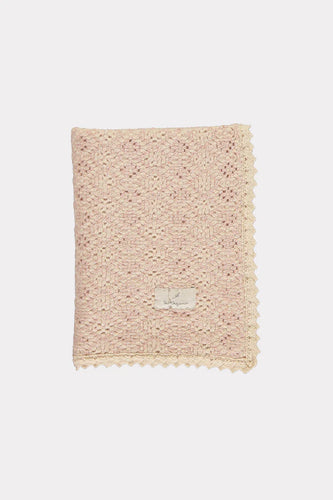 Bebe Organic Crochet Blanket - Rose