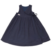 Load image into Gallery viewer, Calla Lili Girls Wrap Dress - Blue