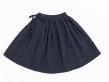 Load image into Gallery viewer, Calla Lili Girls Wrap Skirt And Mockneck Embossed Sweater - Blue