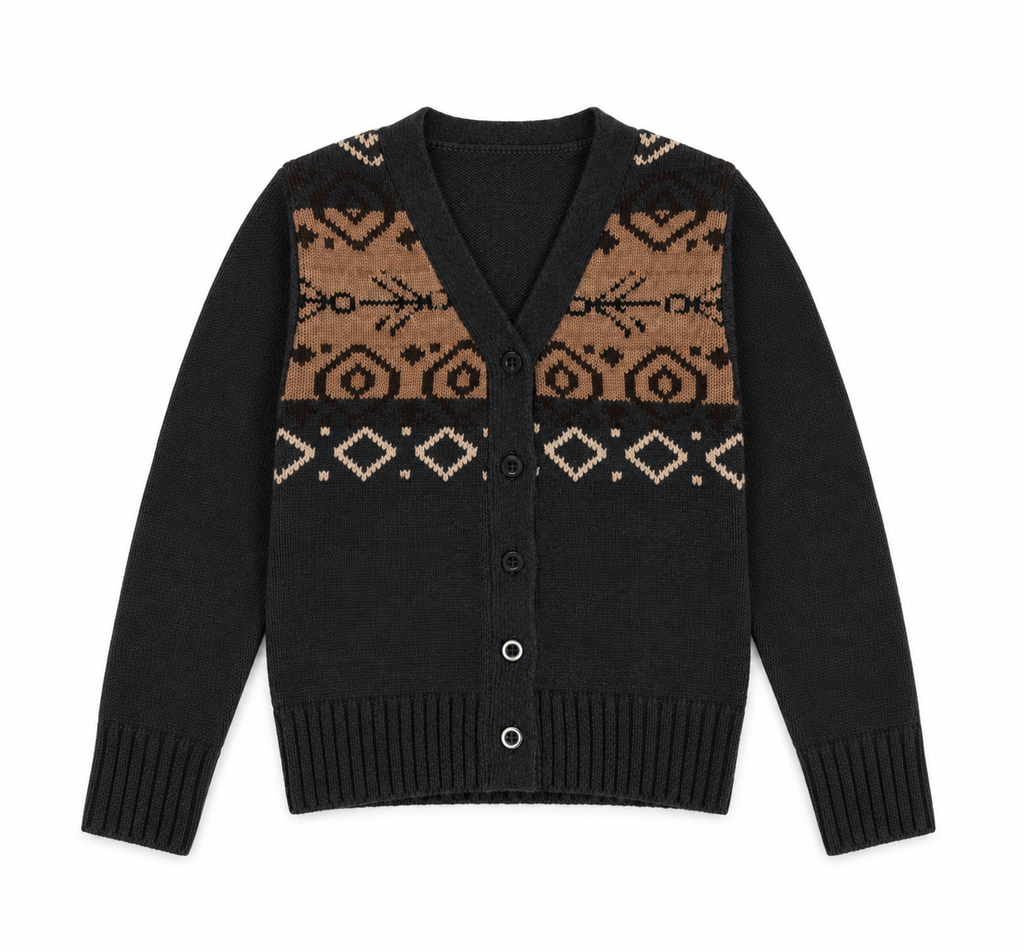 Calla Lili Boys Chunky Cardigan - Grey