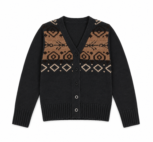 Calla Lili Boys Chunky Cardigan - Grey