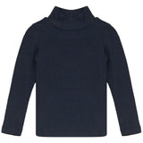 Calla Lili Mockneck Knit T-shirt - Navy Blue