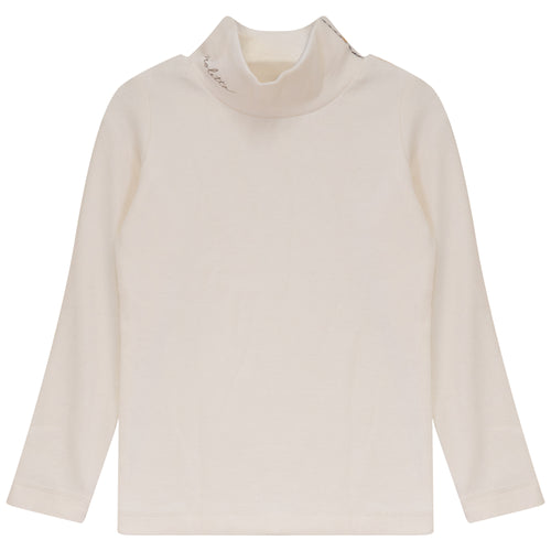 Calla Lili Mockneck Knit T-shirt - Cream