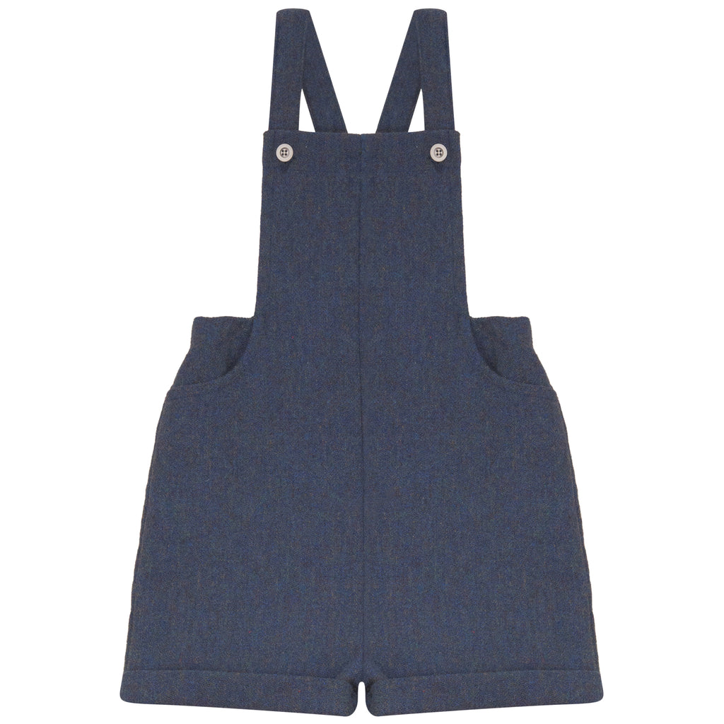 Calla Lili Boys Short Overalls - Blue