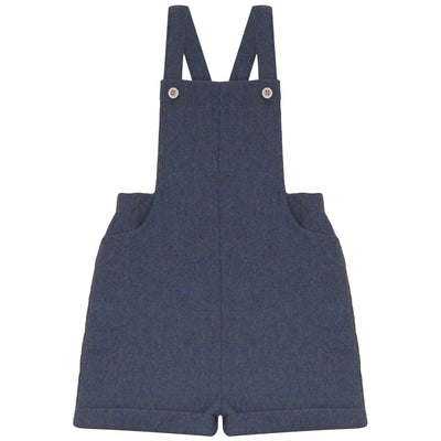 Calla Lili Boys Short Overalls - Blue