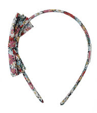 Load image into Gallery viewer, Le Enfant Thin Floral Bow Headband