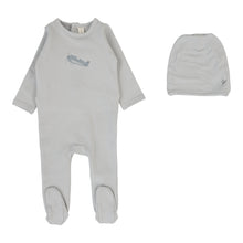 Load image into Gallery viewer, Lilette Graphic Footie And Hat - Pale Blue