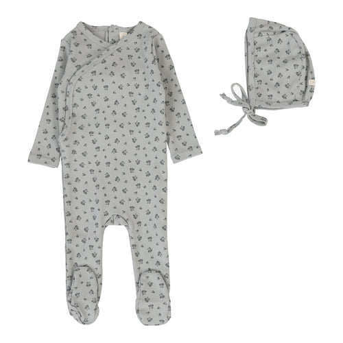 Lilette Bud Footie And Hat - Light Blue