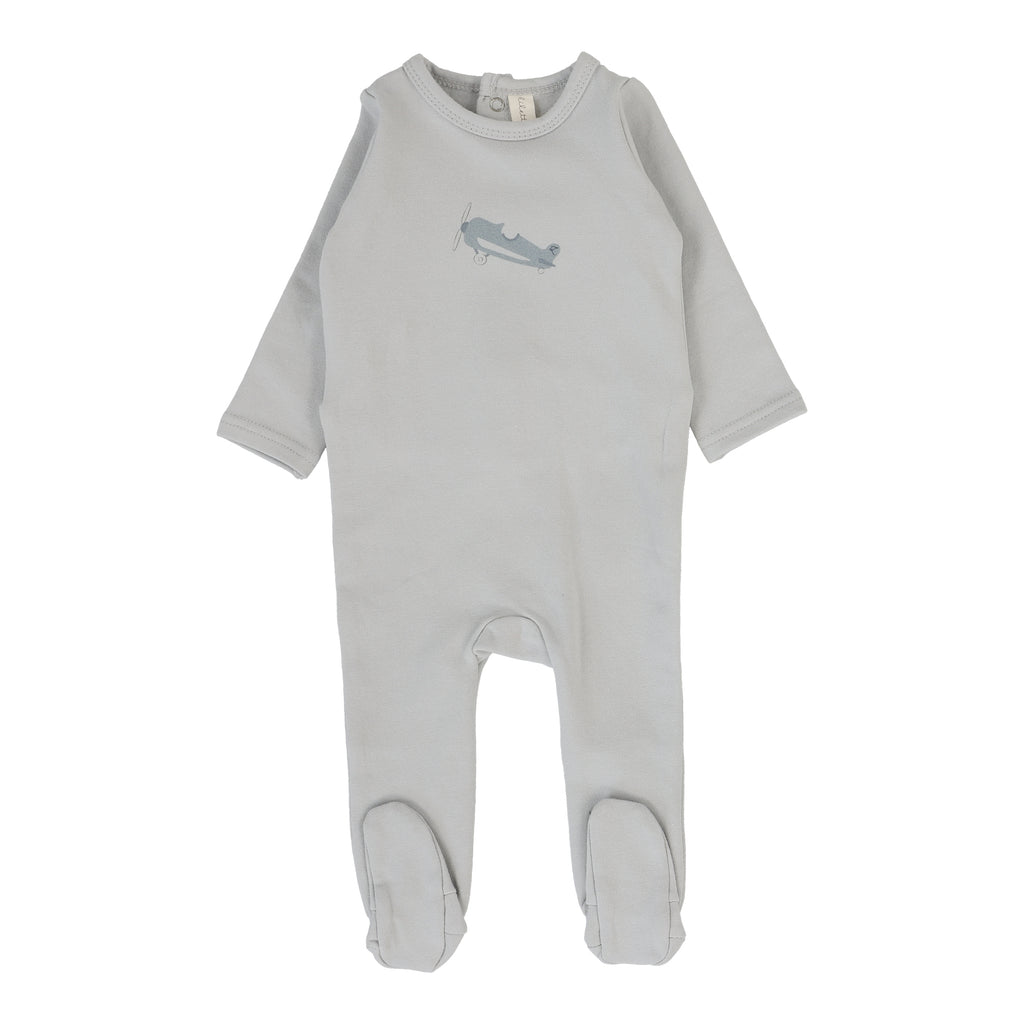 Lilette Graphic Footie - Pale Blue