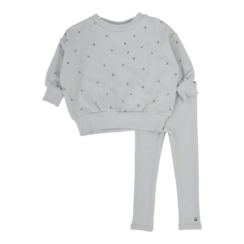 Lilette Cherry Print Set - Pale Blue