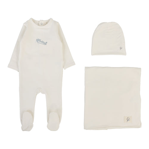 Lilette Graphic Layette Set - Cream/Airplane