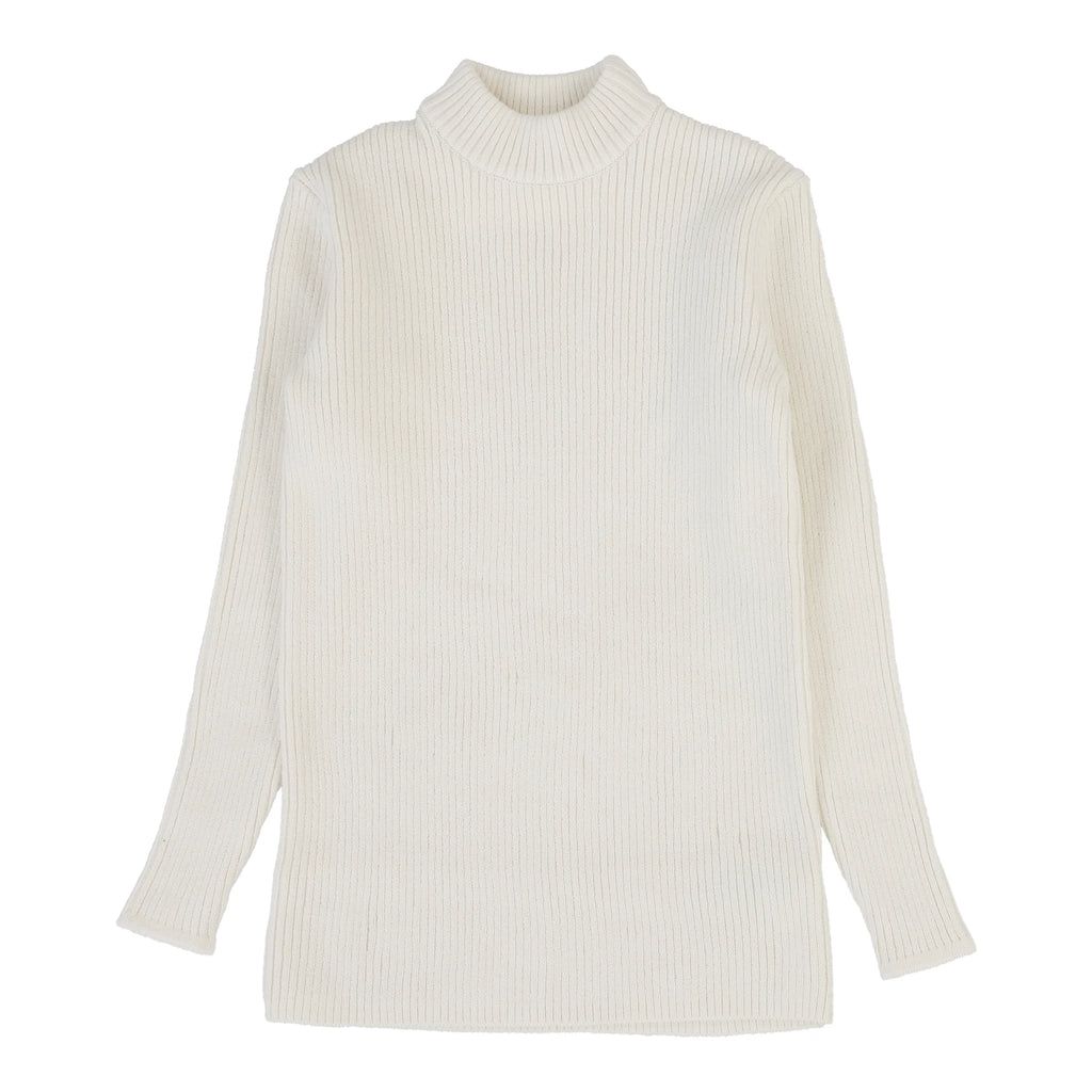 Lil Legs Knit Mockneck - Cream