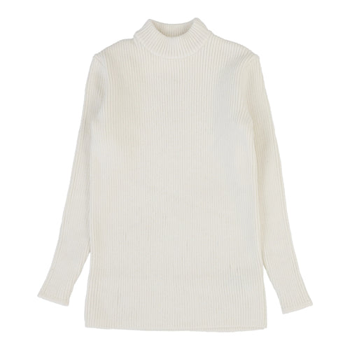 Lil Legs Knit Mockneck - Cream
