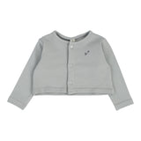 Lilette Embroidered Bud Cardigan - Light Blue