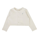 Lilette Embroidered Bud Cardigan - Cream/Pink