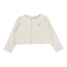 Load image into Gallery viewer, Lilette Embroidered Bud Cardigan - Cream/Blue