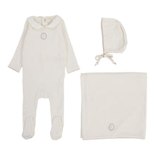 Load image into Gallery viewer, Lilette Emblem Embroidered Layette Set - Cream/Pink
