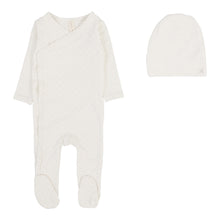 Load image into Gallery viewer, Lilette Take Me Home X Print Footie And Hat - Cream/Pink