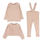 Lilette Velour Cardi Lounge Set - Dusty Pink