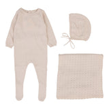 Lilette Dotty Knit Layette Set - Petal