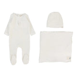 Lilette Velour Forest Graphic Layette Set - Winter White/Oat
