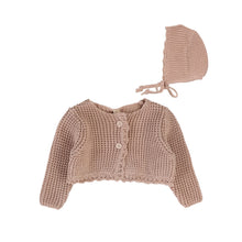 Load image into Gallery viewer, Lilette Chunky Knit Shrug &amp; Bonnet - Classic - Dusty Pink