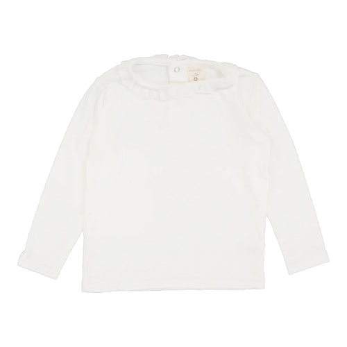 Lil legs Ruffle Tee - Winter White
