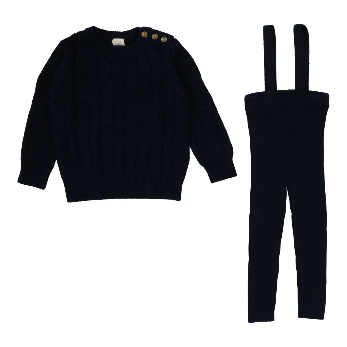 Lil Legs Knit Crewneck Onesie - Ecru main image 0