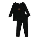 Lil Leggs Crown Lounge Set - Black