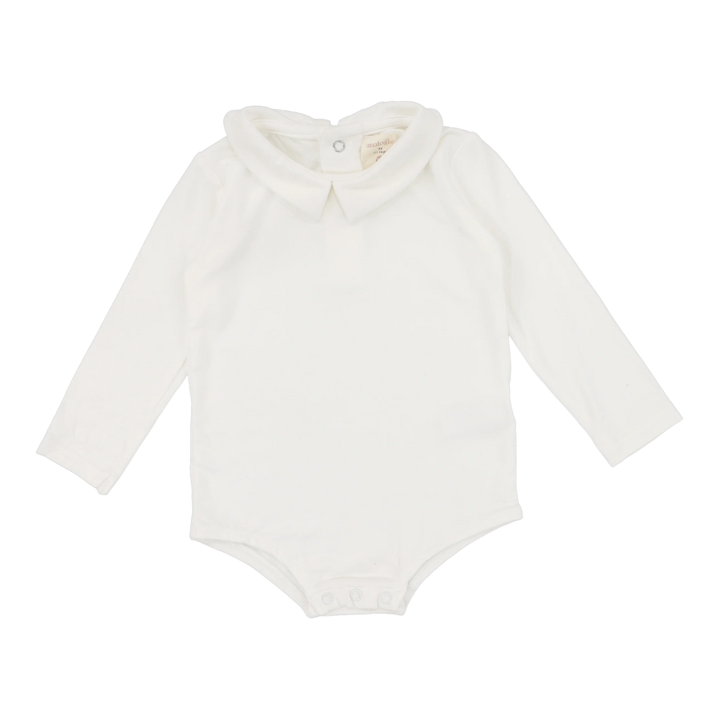 Lil Legs Collar Onesie - Off White