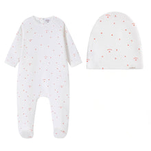 Load image into Gallery viewer, Oubon Logo And Star Print Footie And Hat - Pink