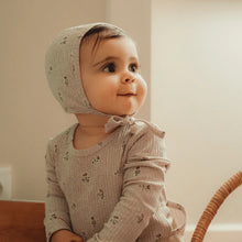 Load image into Gallery viewer, Lovely Littles - Printed Romper and Hat Set - Dahlia Blue