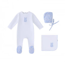 Load image into Gallery viewer, Mini Label Boys Liberty Bunny Layette Set - White