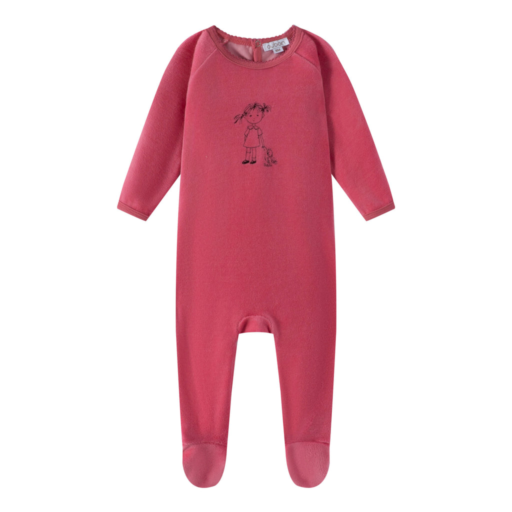 Oubon Doll Print Footie - Girls
