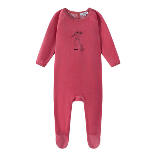 Oubon Doll Print Footie - Girls