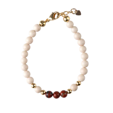 Load image into Gallery viewer, Dye Jade Stone With Red Jasper Beads Bracelet