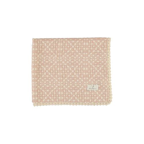 Bebe Organic Crochet Blanket - Faded Rose