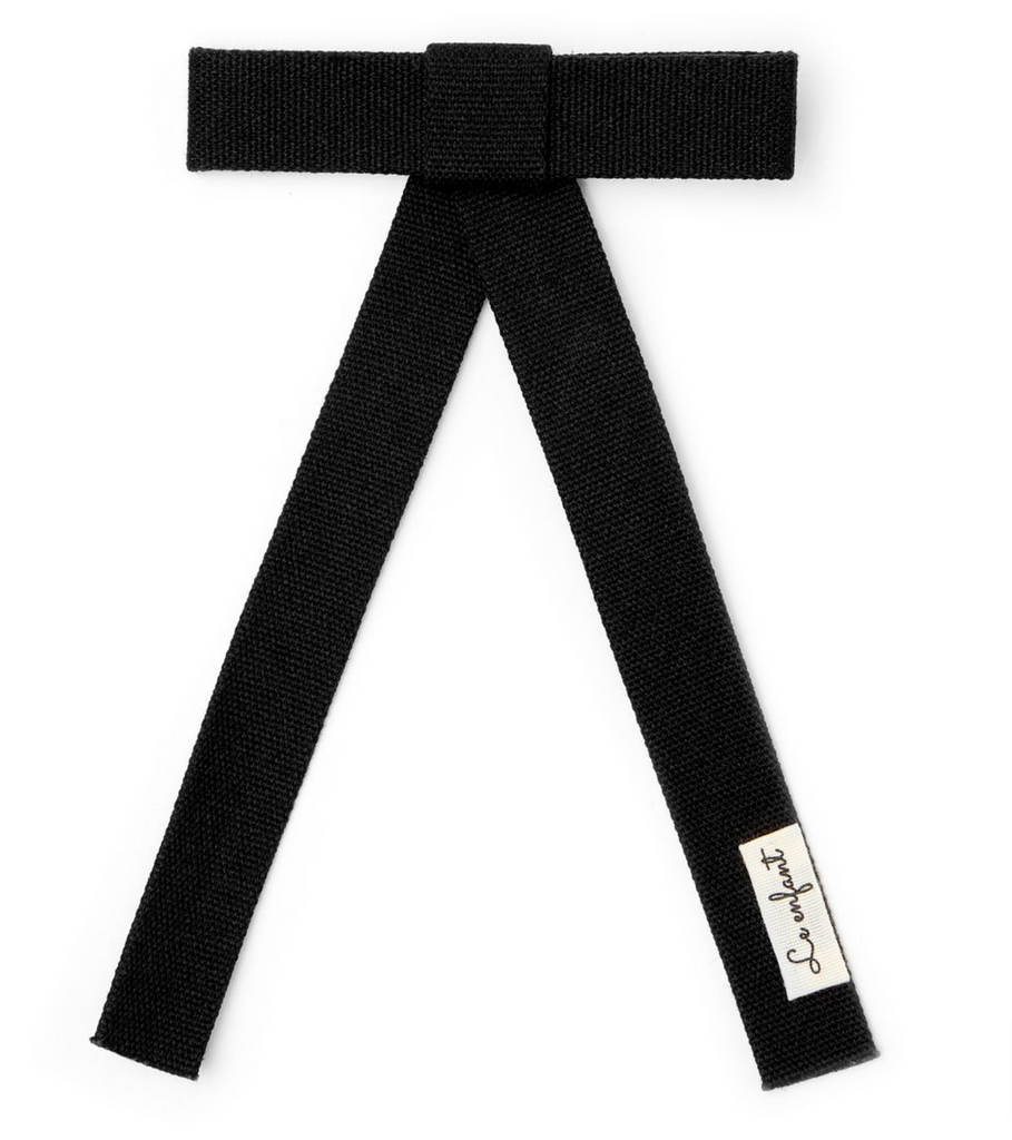 Le Enfant Canvas Large Bow  Black