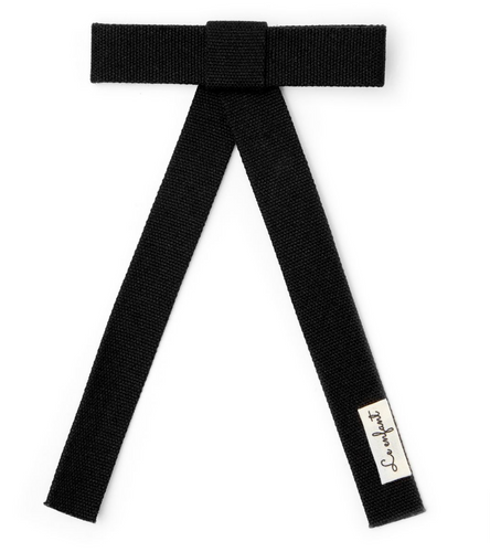 Le Enfant Canvas Large Bow Black