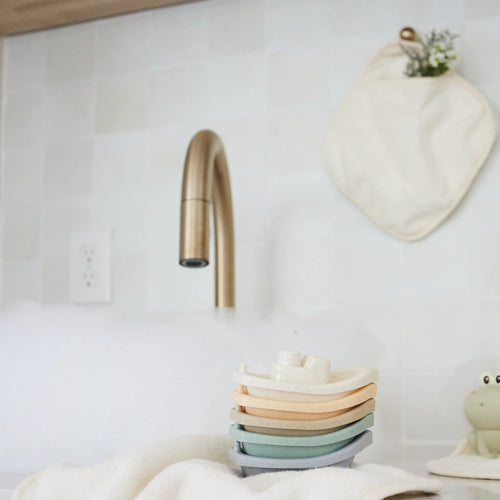 Ely's & Co. Solid Scalloped Wash Cloth Set (3 Pack) - Cream