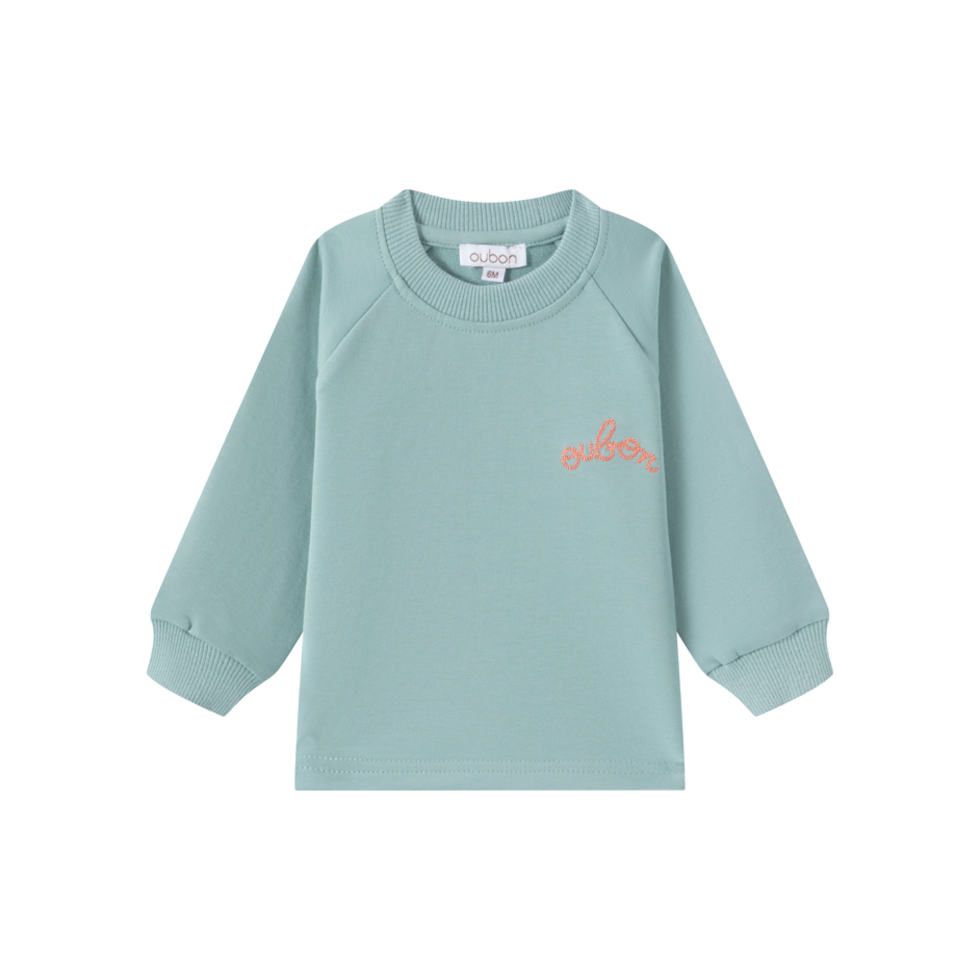 Oubon Embroidered Sweat Top - Teal