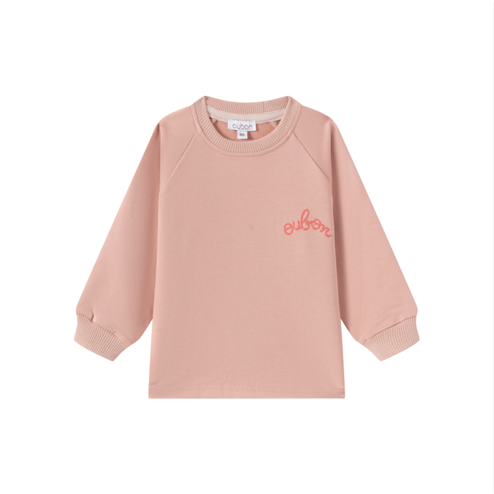 Oubon Embroidered Sweat Top - Blush
