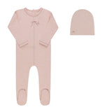 Ely's & Co Bird Seam Collection Footie And Beanie - Pink