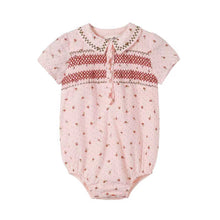Load image into Gallery viewer, Nou Nelle Smocked Pink Romper