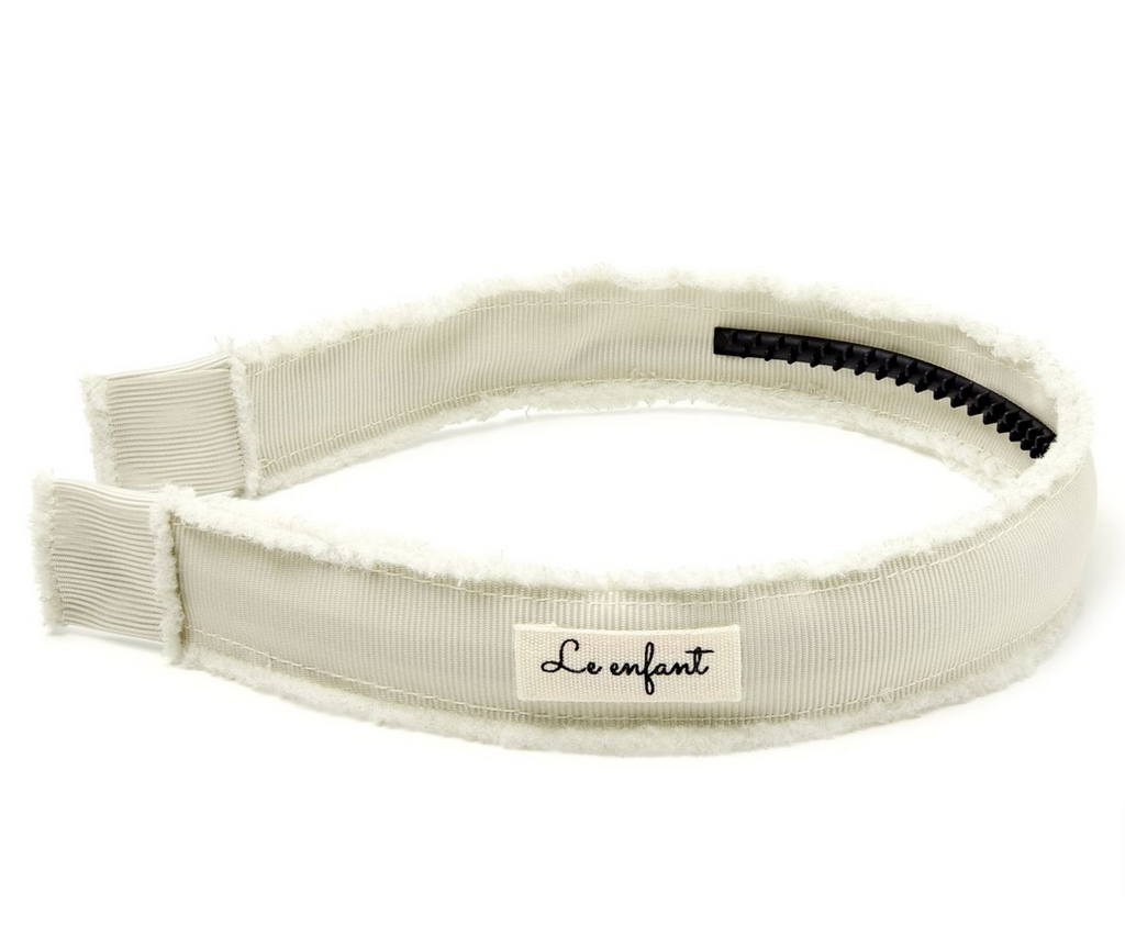 Le Enfant Raw Edged Headband Cream