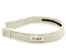 Load image into Gallery viewer, Le Enfant Raw Edged Headband Cream