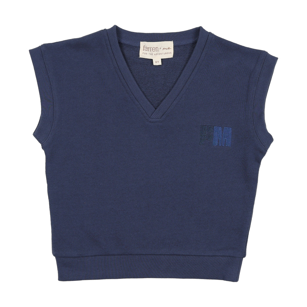 Farren & Me French Terry Vest - Washed Blue