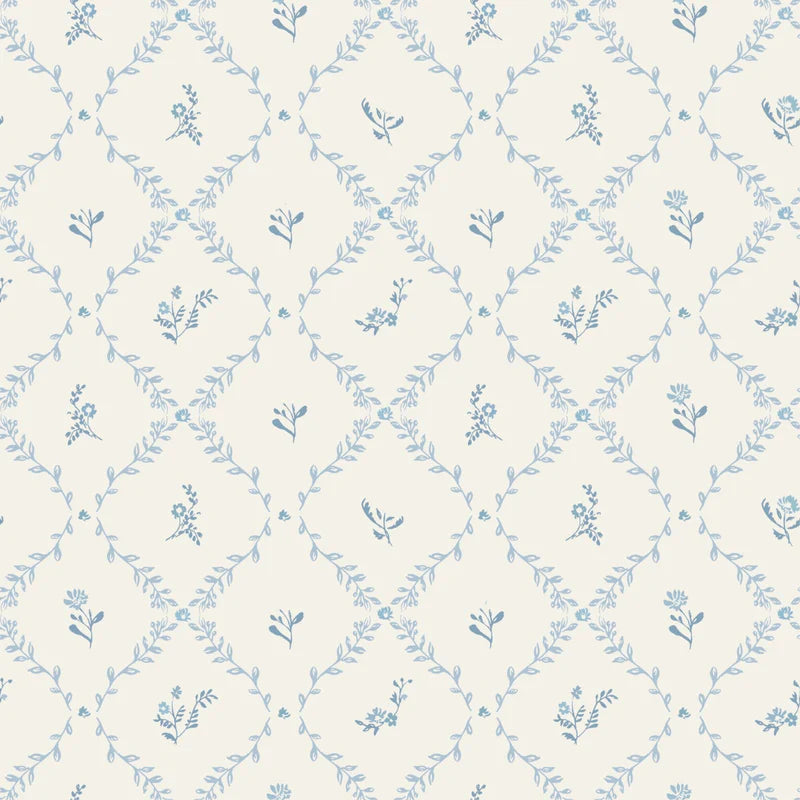 Little Threads Blue Lattice Muslin Blanket