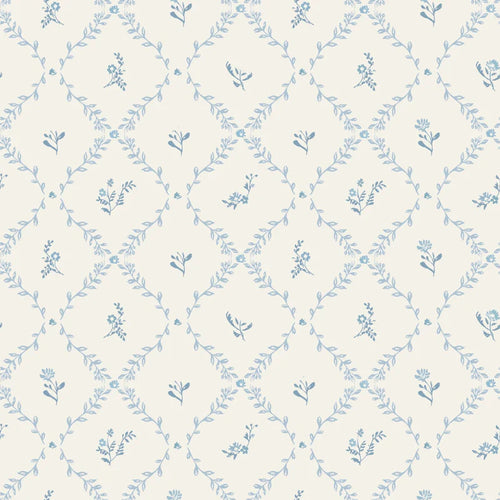 Little Threads Blue Lattice Muslin Blanket